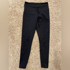 Girlfriend Collective compressive leggings with drawstring in black size medium